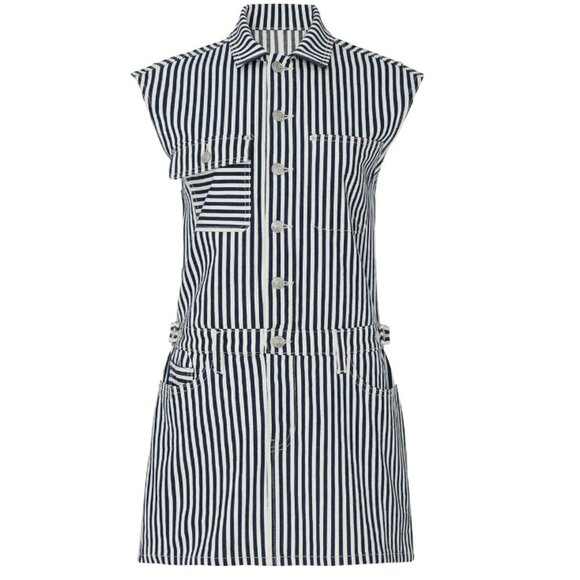 Current/Elliott Dresses & Skirts - NWOT Current/Elliott Striped Button Down Sleeveless Dress size 1/ Small